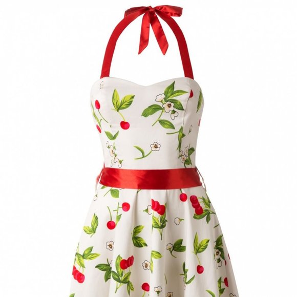 HEARTS & ROSES LONDON Dresses & Skirts - 🌟Hearts & Roses || White Dolores Cherry Swing Dress